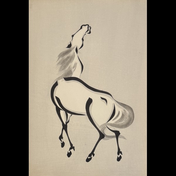 ARTISTE SOSAKU HANGA - HORSE whinnying ARTISTE SOSAKU HANGA - HORSE whinnying