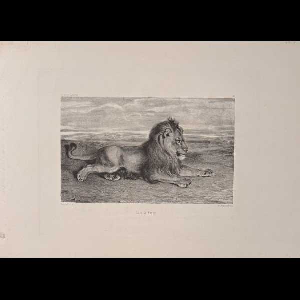 BARYE ANTOINE-LOUIS ( 1796-1875 ) - LION DE PERSE