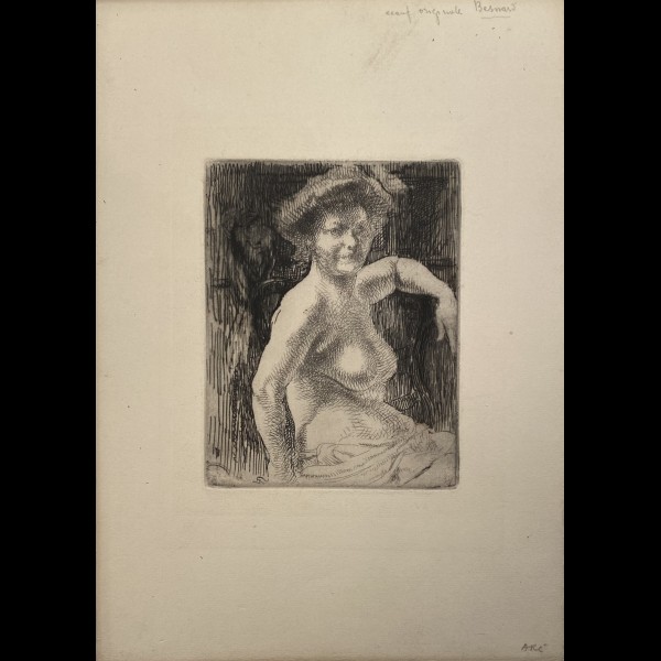 BESNARD ALBERT ( 1845-1934 ) - FEMME BLONDE A SA TOILETTE