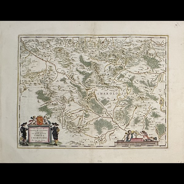 BLAEU JOHANNES (1596–1673) - ENVIRONS DE L'ESTANG DE LONGPENDU (...) COMTE DE CHAROLOIS BLAEU JOHANNES (1596–1673) - ENVIRONS DE L'ESTANG DE LONGPENDU (...) COMTE DE CHAROLOIS