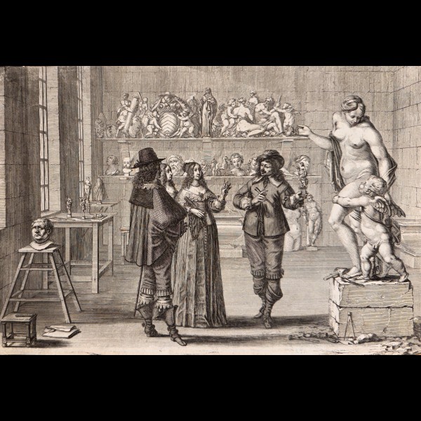 BOSSE ABRAHAM ( 1605-1678 ) - LE SCULPTEUR DANS SON ATELIER