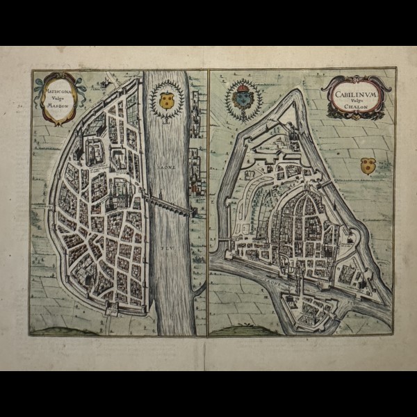 BRAUN GEORG (1541-1622)-HOGENBERG FRANS (1535-1590) - MATISCONA VULGO MASCON, CABILINUM VULGO CHALON ( SIC )