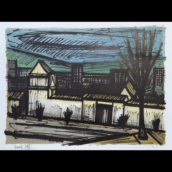 BUFFET BERNARD ( 1928 - 1999 )  - VUE DE L'HOTEL, KYOTO
