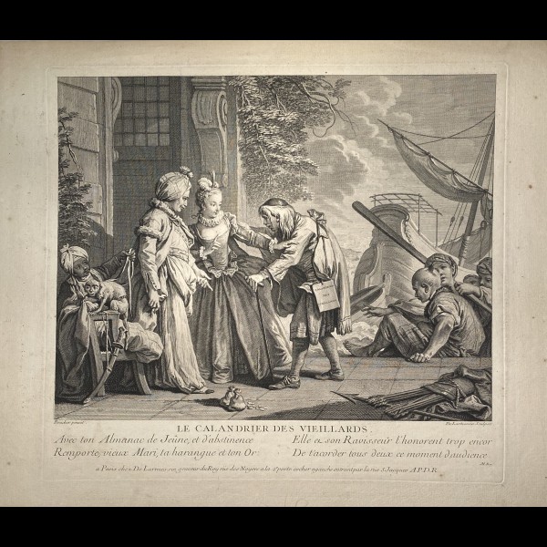 LARMESSIN NICOLAS DE ( 1684-1755 ) - LE CALANDRIER (SIC) DES VIEILLARDS