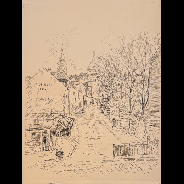 CAMOIN CHARLES ( 1879 - 1965 ) - MONTMARTRE, RUE DE L'ABREUVOIR