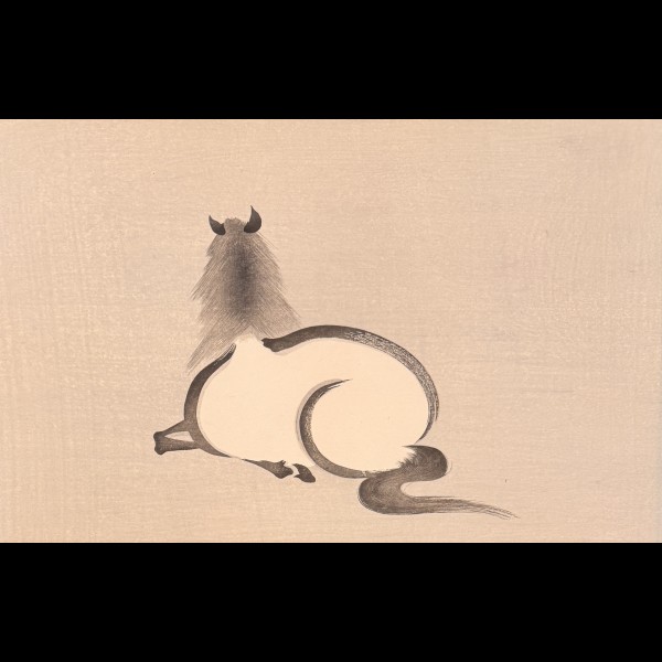 ARTISTE SOSAKU HANGA - CHEVAL VU DE DOS