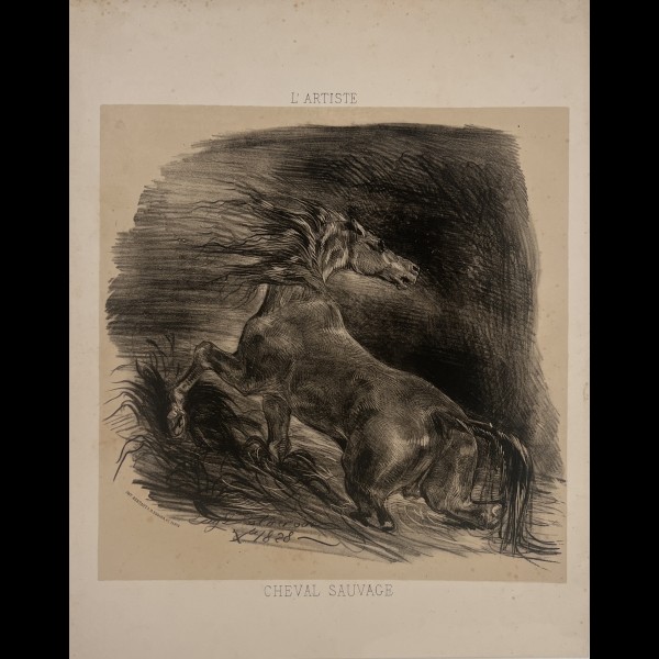 DELACROIX EUGÈNE (1798-1863) - CHEVAL SAUVAGE