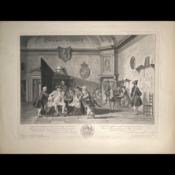 TANJE PIERRE ( 1706-1760/61? ) - CORPS DE GARDE DES OFFICIERS HOLLANDOIS