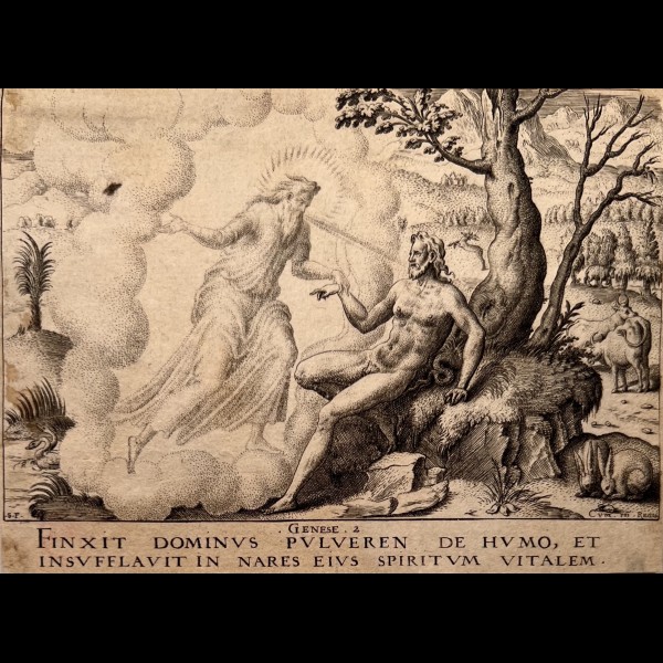 DELAUNE ETIENNE ( 1519-1583 ) - LA CREATION D'ADAM