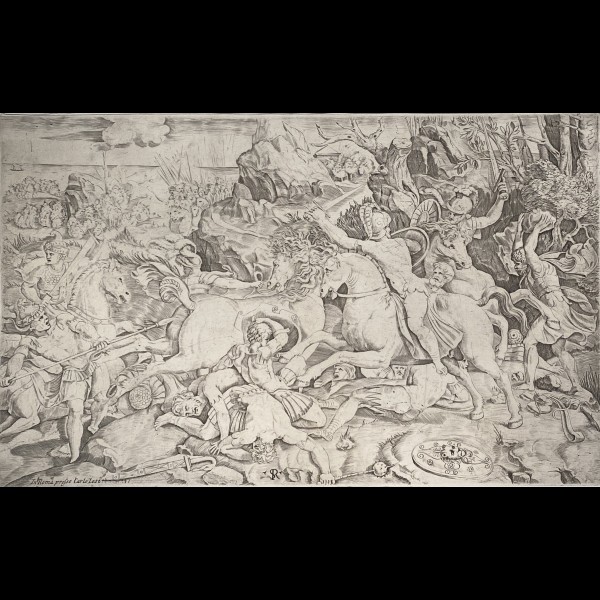 DENTE DA RAVENNA MARCO ( 1486/1500-1527 ) - LA FRESQUE DE LA BATAILLE DU PONT MILVIUS
