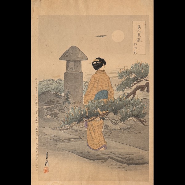 GEKKO OGATA ( 1859-1920 ) - BIJIN HAWA KURABE