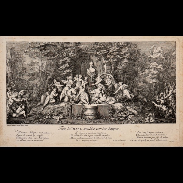 GILLOT CLAUDE ( 1673-1722 ) - BACCHANALES, SUITE DE QUATRE ESTAMPES DITE AUSSI LES QUATRE FETES