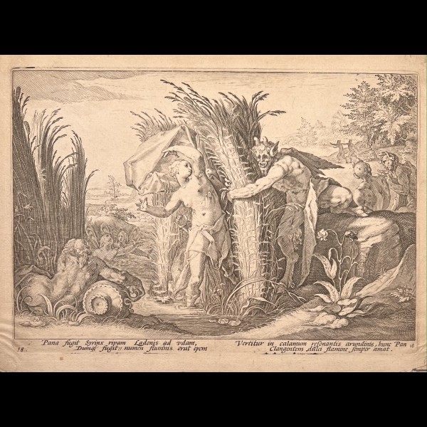 GOLTZIUS HENDRICK ( 1558-1617 )  - PAN ET SYRINX