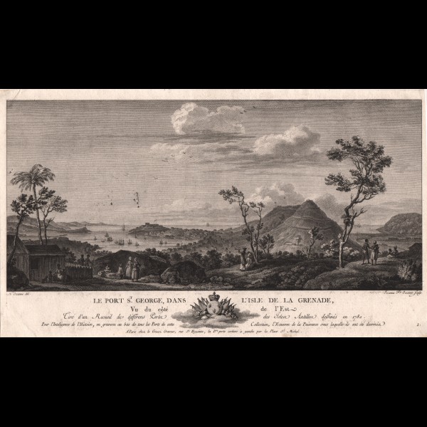 OZANNE NICOLAS ( D'APRES )  (1728-1811) - LE PORT ST.GEORGES DANS L'ISLE DE LA GRENADE, VUE DU COTE DE L'EST