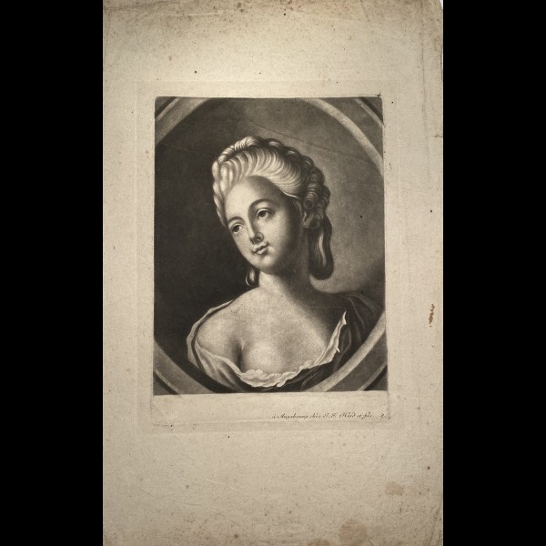 HAID JOHANN-JAKOB (1704-1767) - PORTRAIT EN MEDAILLON
