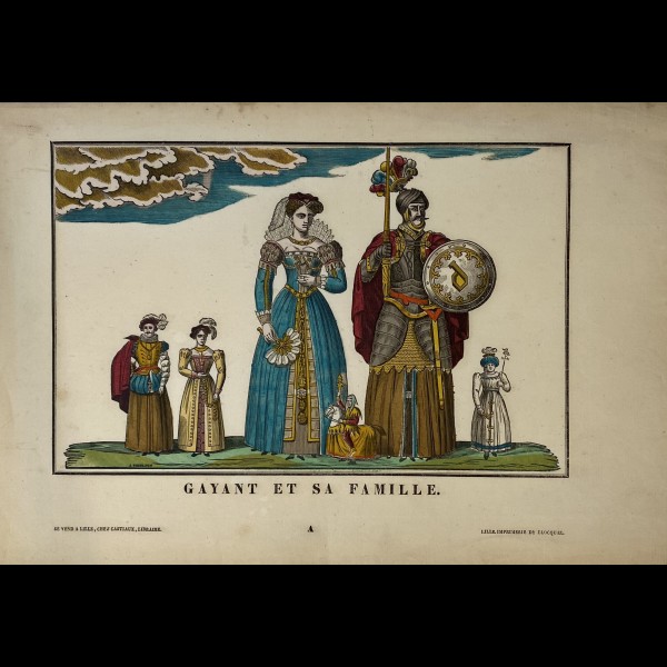 BLOCQUEL SIMON (1780-1863) CASTIAUX  J-BAPTISTE (1768-1855) - GAYANT ET SA FAMILLE