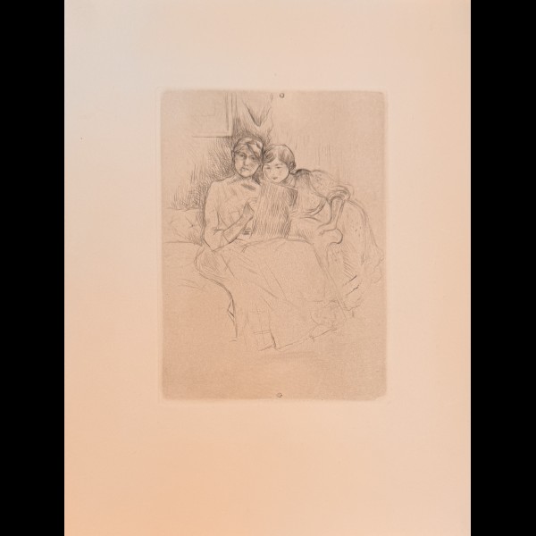 LA LECON DE DESSIN OU BERTHE MORISOT ET SA FILLE JULIE MANET