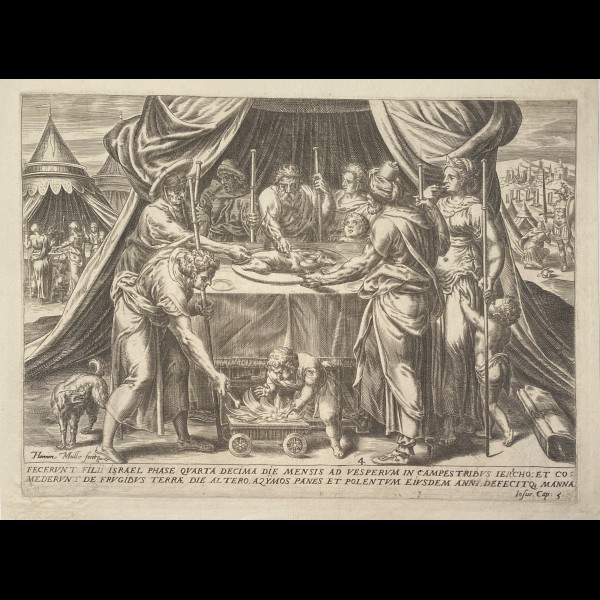 MULLER JAN HARMENSZ (1571-1628) - CELEBRATION DE LA PAQUE EN TERRE PROMISE