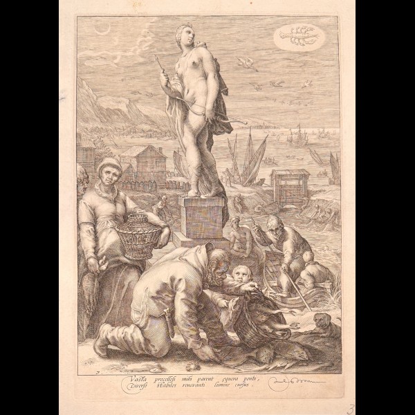 SAENREDAM JAN ( 1565 – 1607 ) - DIANE PRESIDANT A LA NAVIGATION ET A LA PECHE SAENREDAM JAN ( 1565 – 1607 ) - DIANE PRESIDANT A LA NAVIGATION ET A LA PECHE