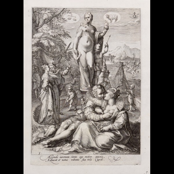SAENREDAM JAN ( 1565 – 1607 )  - VENUS PRESIDANT A L'AMOUR