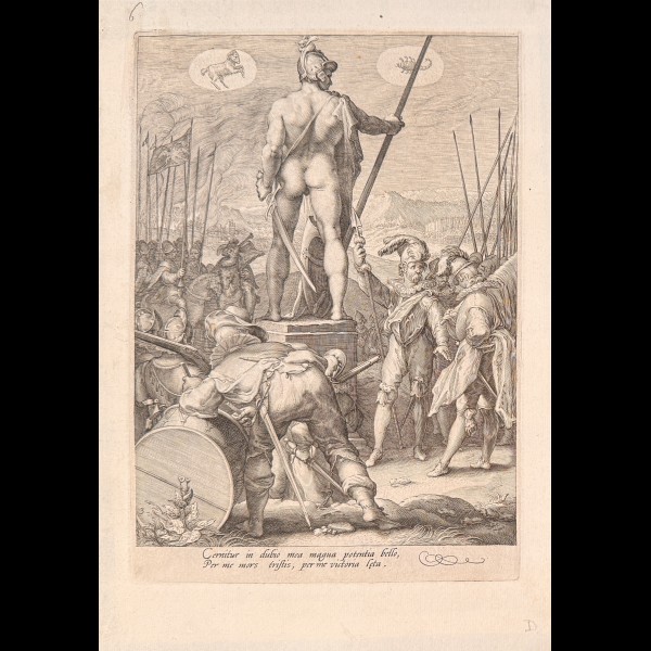 SAENREDAM JAN ( 1565 – 1607 ) - MARS PRESIDANT A LA GUERRE ET AUX SOLDATS SAENREDAM JAN ( 1565 – 1607 ) - MARS PRESIDANT A LA GUERRE ET AUX SOLDATS