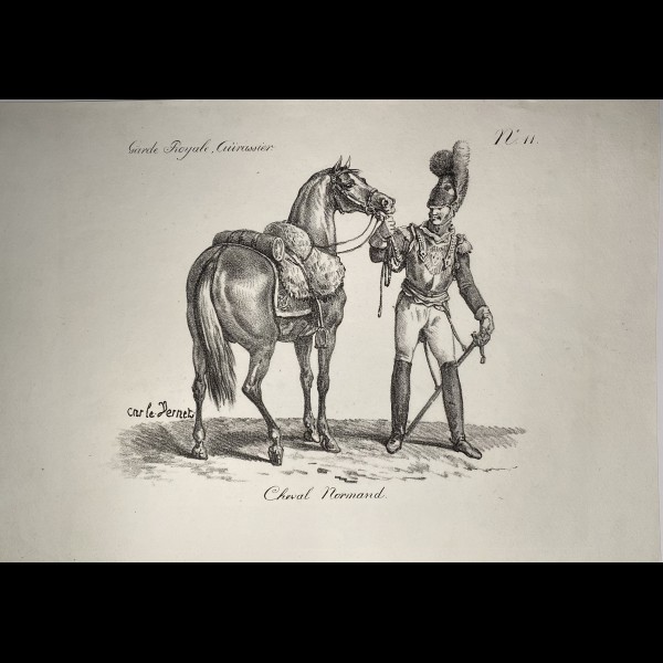 VERNET CARLE ( 1758-1836 ) - GARDE ROYALE CUIRASSIERS, CHEVAL NORMAND