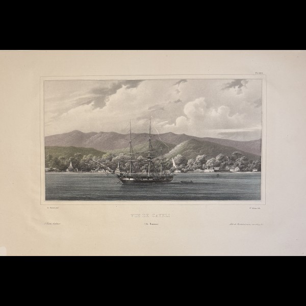 SAINT-AULAIRE ACHILLE BEAUPOIL ( 1801-1889 ) - VUE DE CAYELI ( ILE BOUROU) SIC SAINT-AULAIRE ACHILLE BEAUPOIL ( 1801-1889 ) - VUE DE CAYELI ( ILE BOUROU) SIC