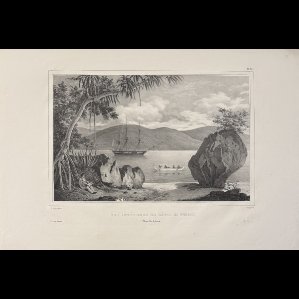 SAINT-AULAIRE ACHILLE BEAUPOIL ( 1801-1889 ) - VUE INTERIEURE DU HAVRE CARTERET ( NOUVELLE IRLANDE ) SAINT-AULAIRE ACHILLE BEAUPOIL ( 1801-1889 ) - VUE INTERIEURE DU HAVRE CARTERET ( NOUVELLE IRLANDE )