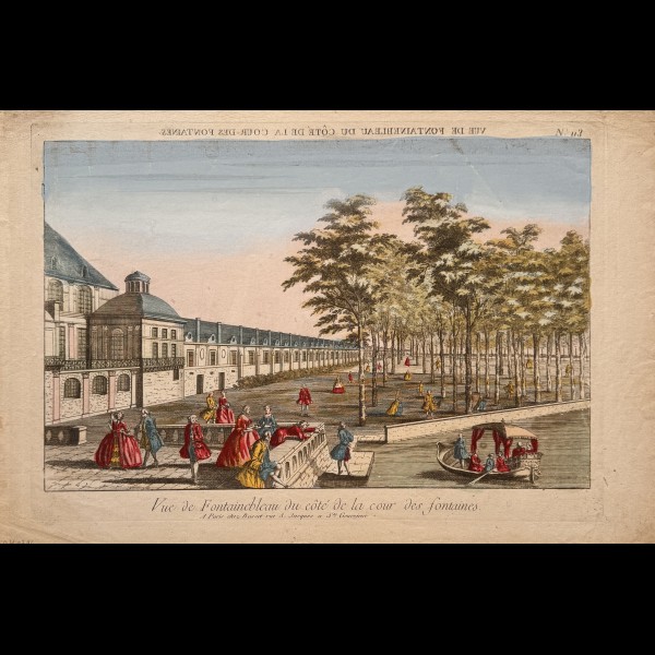 BASSET EDITEUR ( ACTIF CA.1750 -1785 ) - VUE DE FONTAINEBLEAU DU COTE DE LA COUR DES FONTAINES