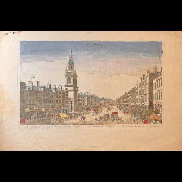 ANONYME XVIIIè - L'EGLISE DE ST MARY LE BOW DANS CHEAPSIDE DE LONDRES