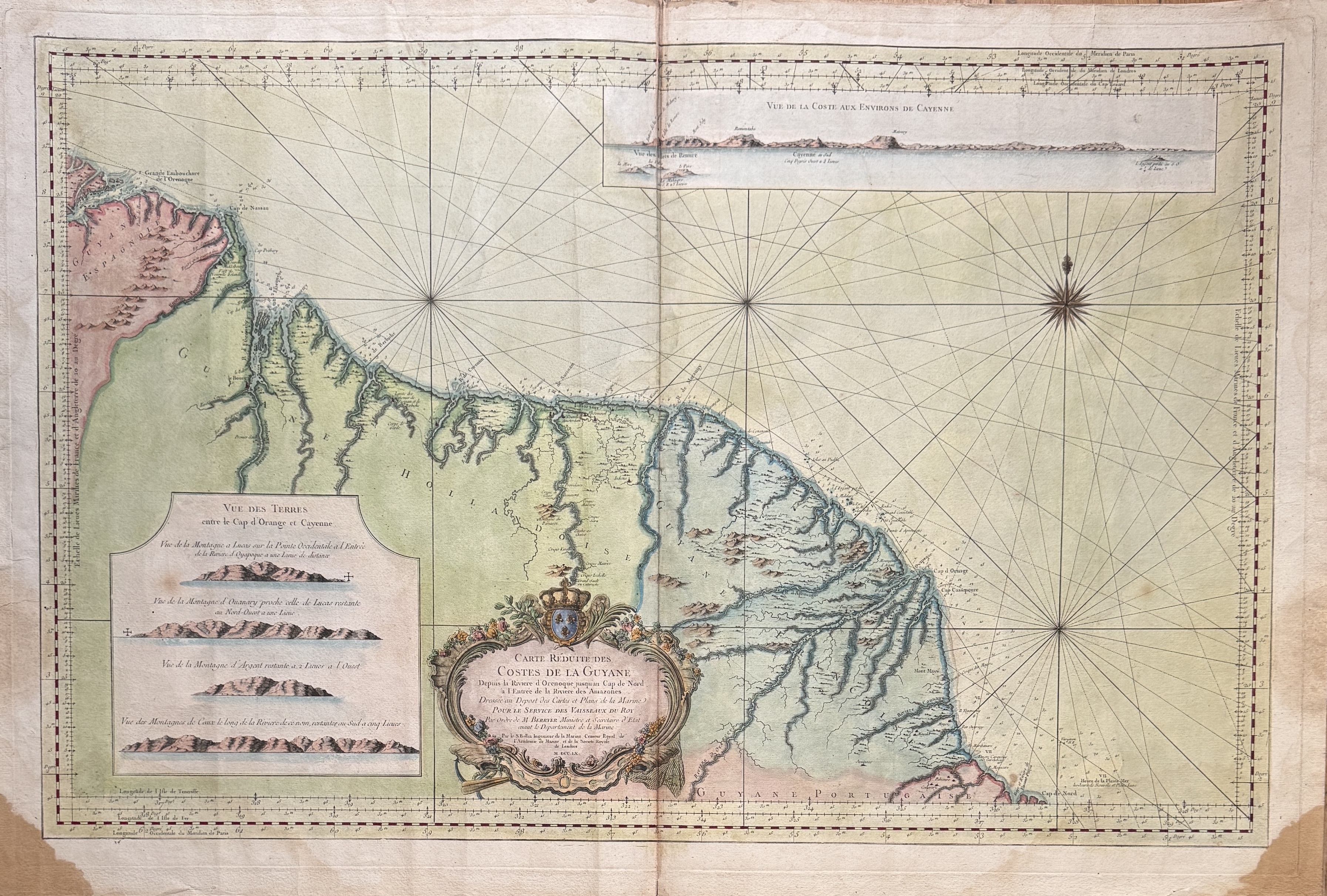 CARTE REDUITE DES COSTES DE LA GUYANE ( SIC ) CARTE REDUITE DES COSTES DE LA GUYANE ( SIC )